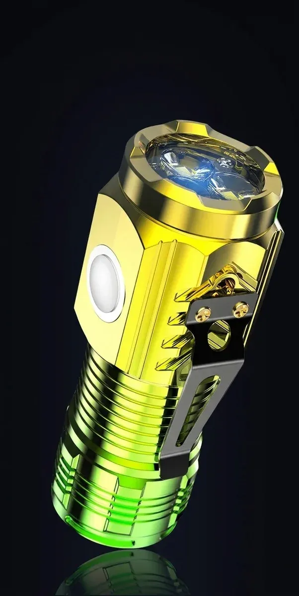 פנס קליפ מיני נטען עם שלוש נורות