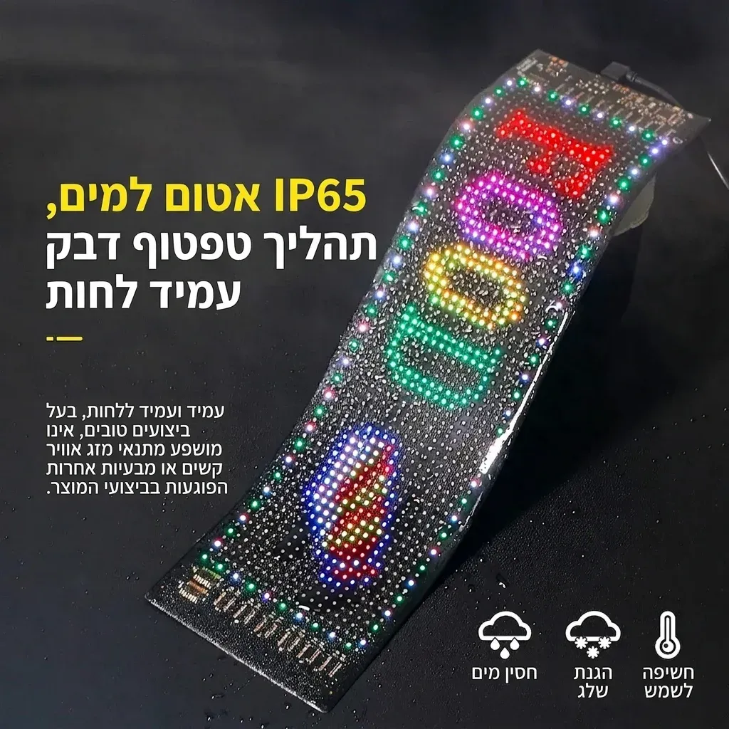 פאנל מטריקס לד גמיש עם שליטה באפליקציה