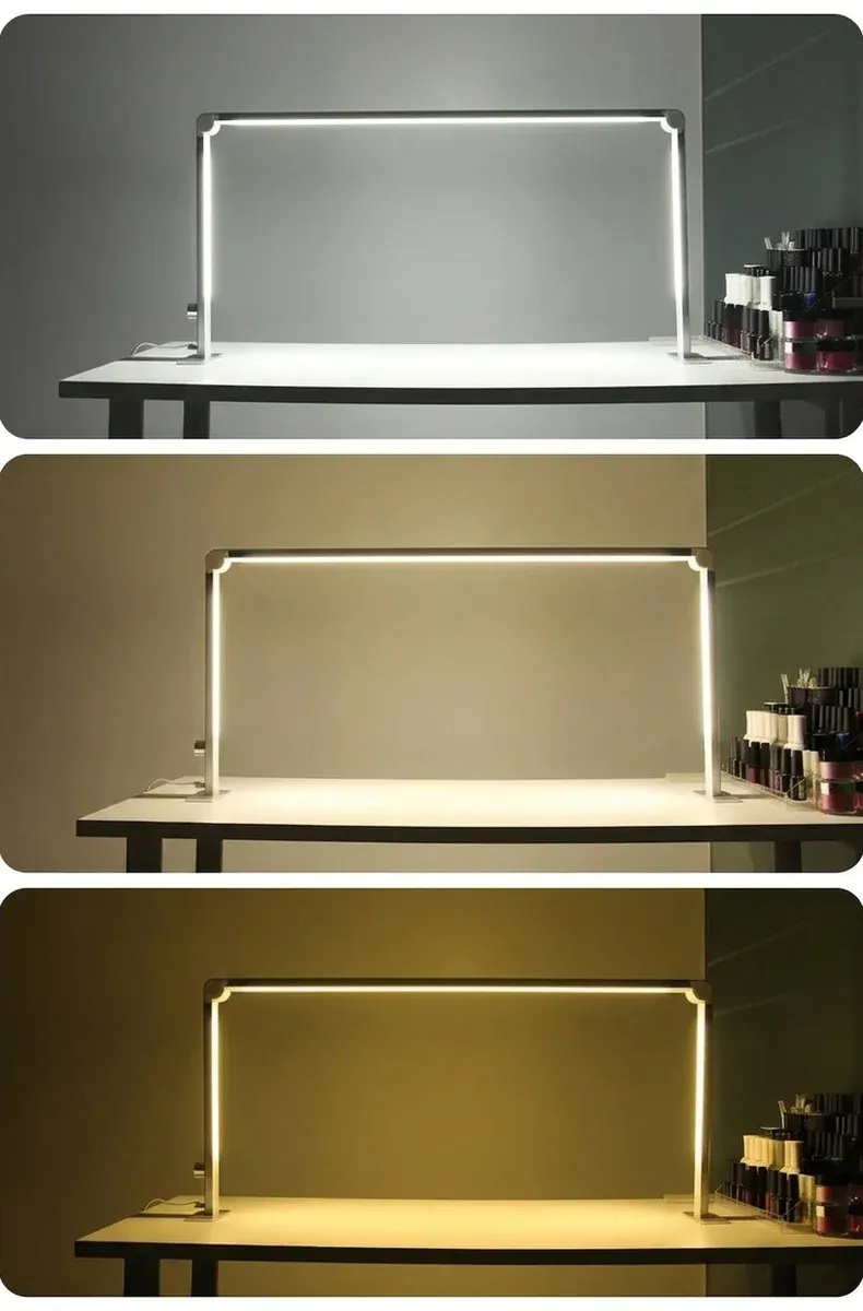 מנורת לד קשתית לבנה לשולחן עבודה