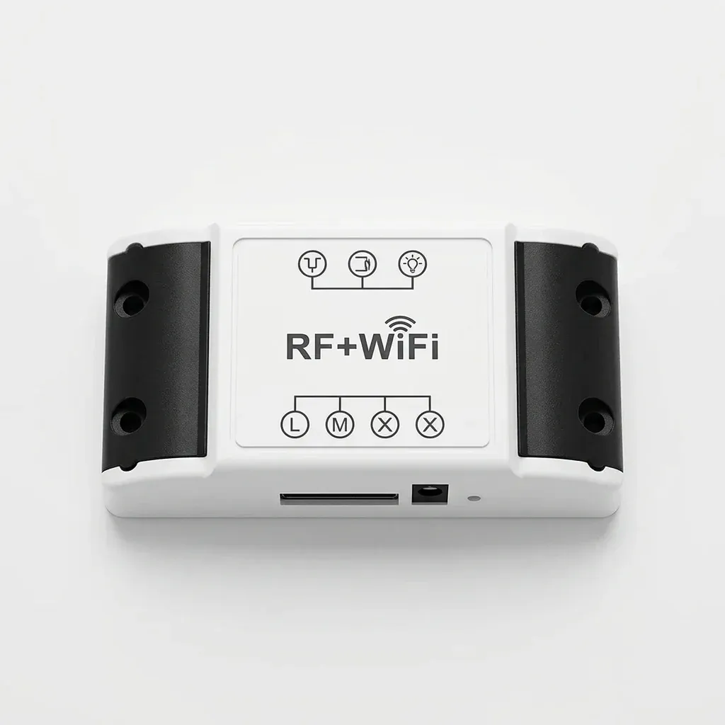 מודול מתג חכם דו ערוצי לבן נקי