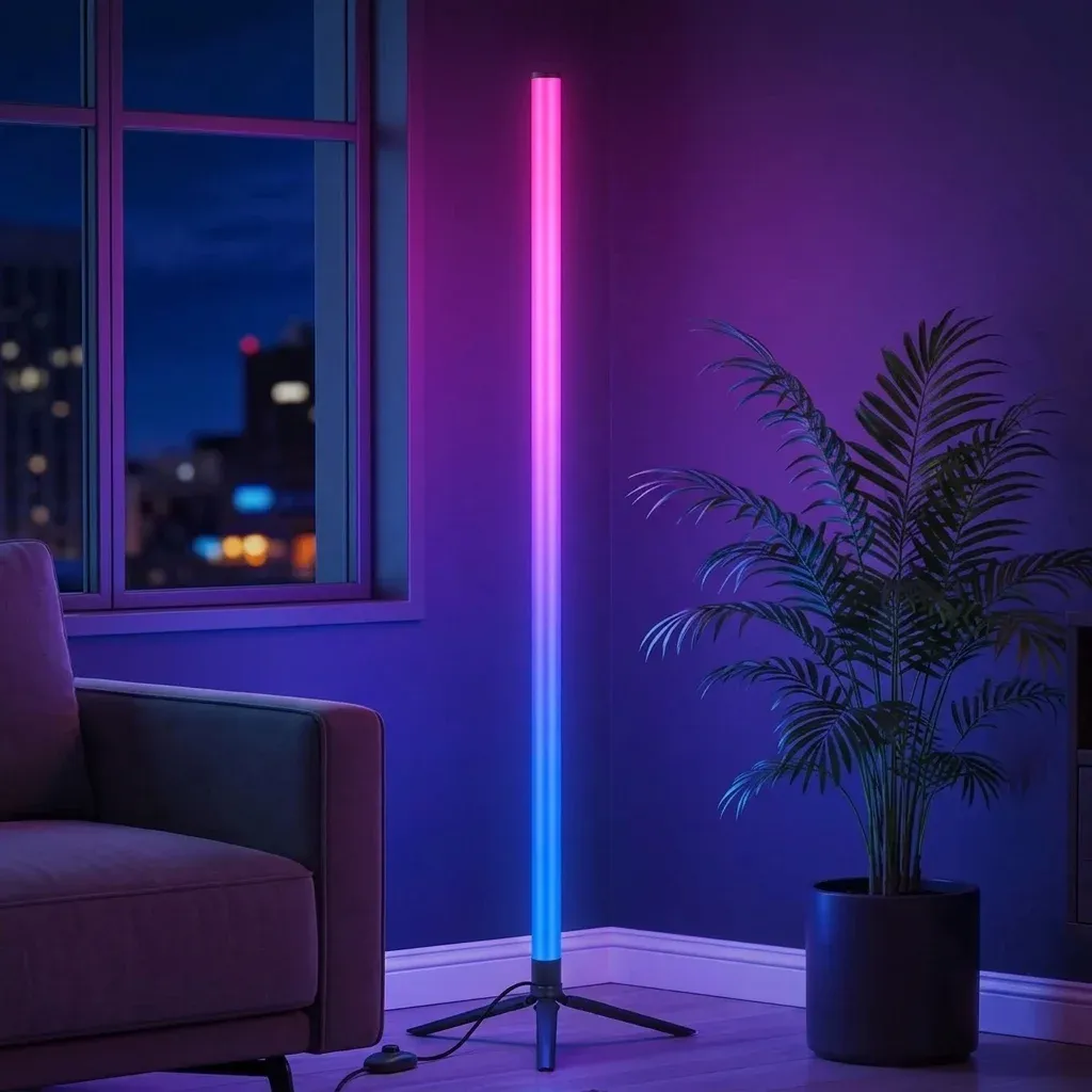 מנורת עמידה חכמה RGB שחור