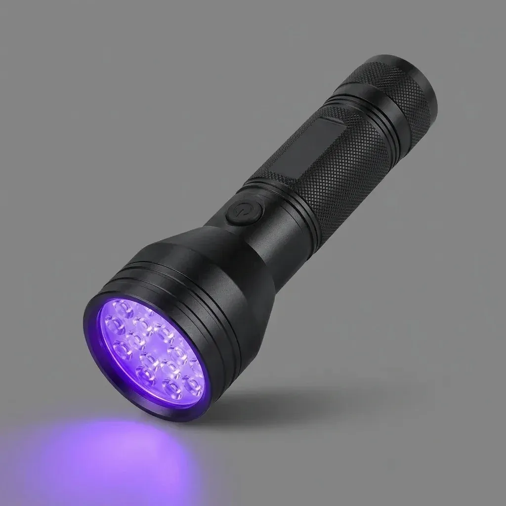 פנס אולטרה סגול שחור קומפקטי נקי