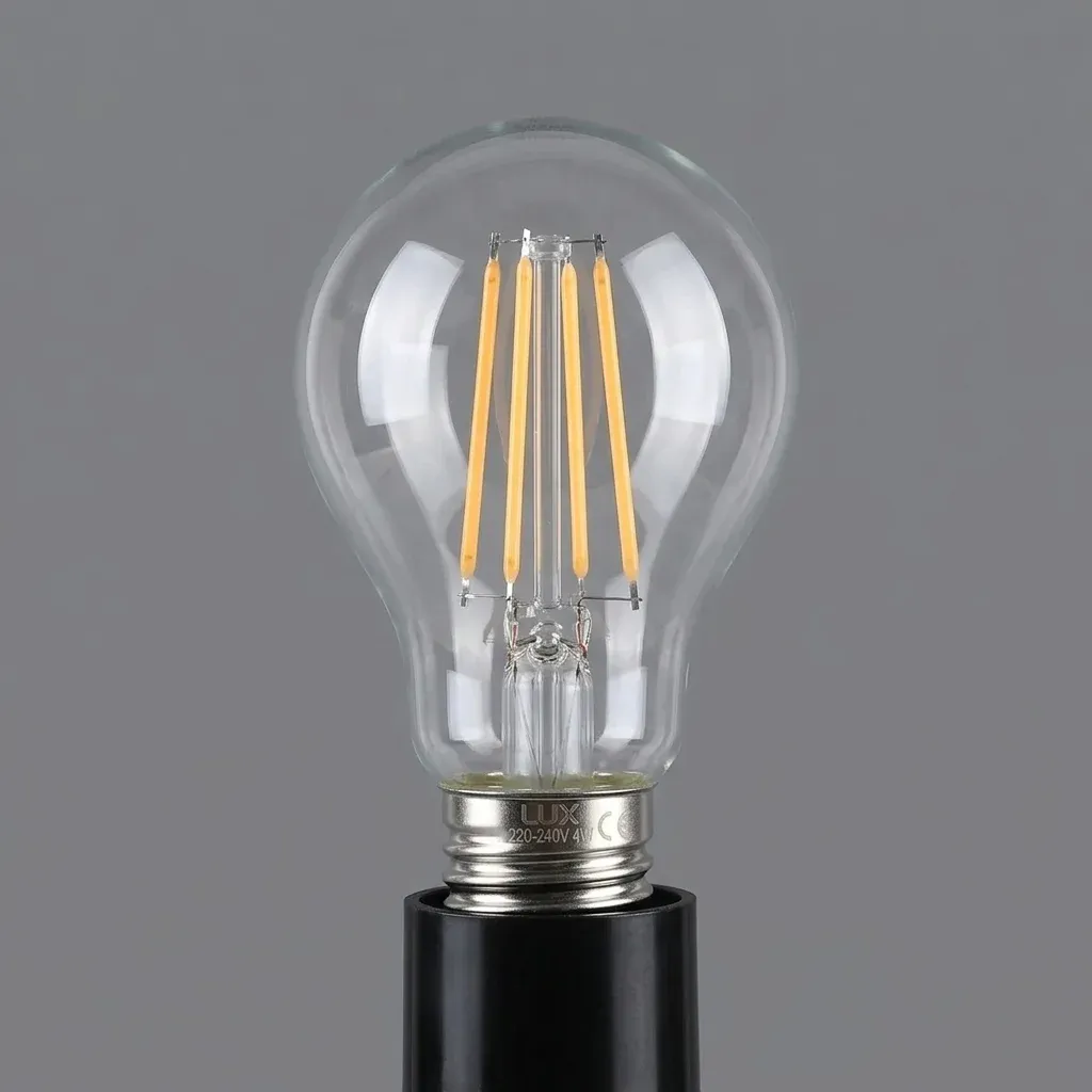 נורת אדיסון לד וינטג׳ זכוכית שקופה