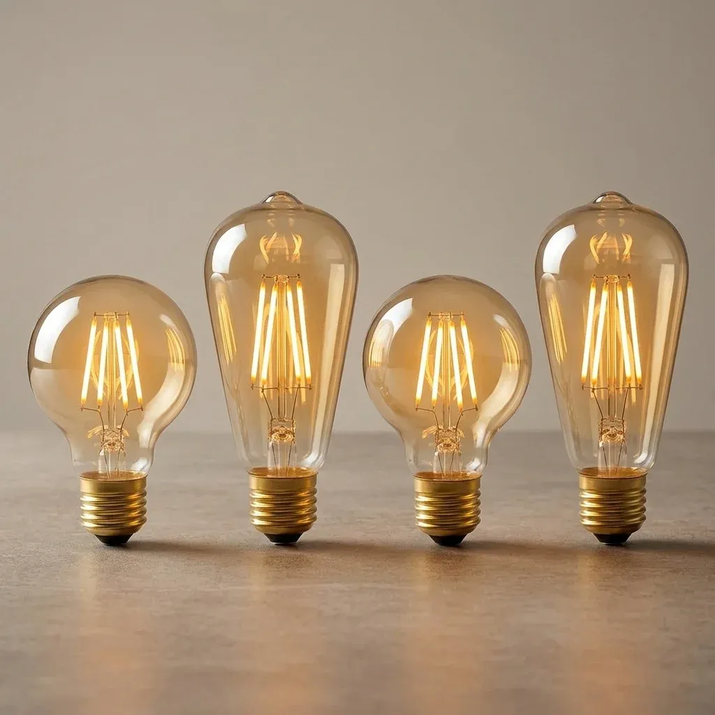 נורות אדיסון לד וינטג׳ ללא מדבקות