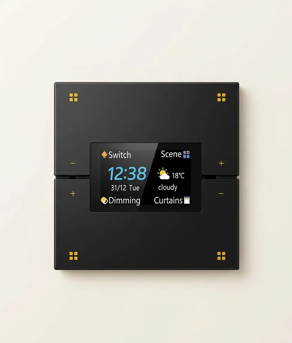 מתג חכם זיגבי שחור עם מסך מגע