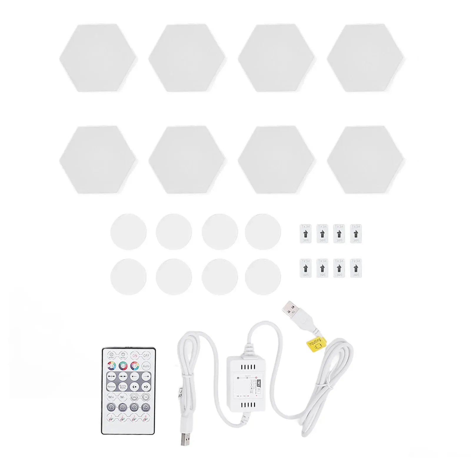 ערכת קיר חכמה משושים RGB עם סנכרון מוזיקה