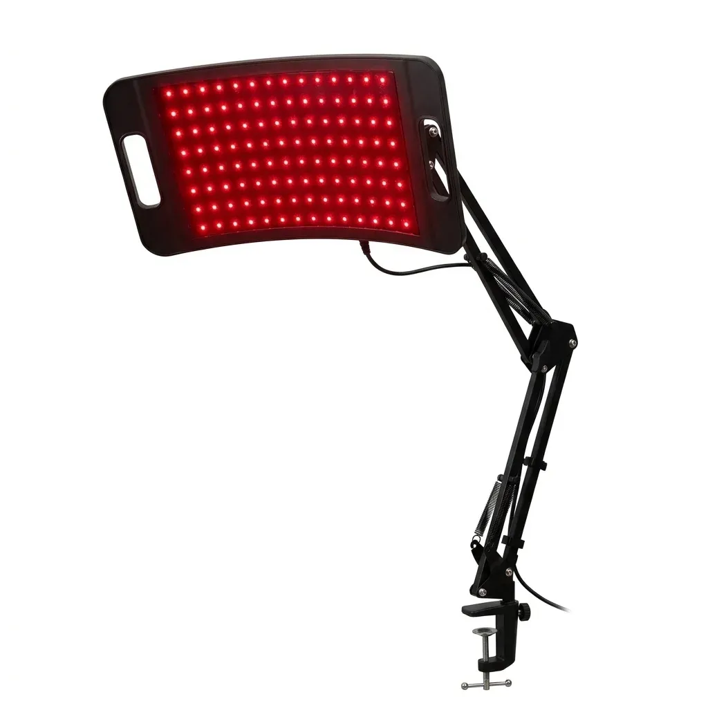 מנורת פוטותרפיה אדומה עם מעמד מתכוונן