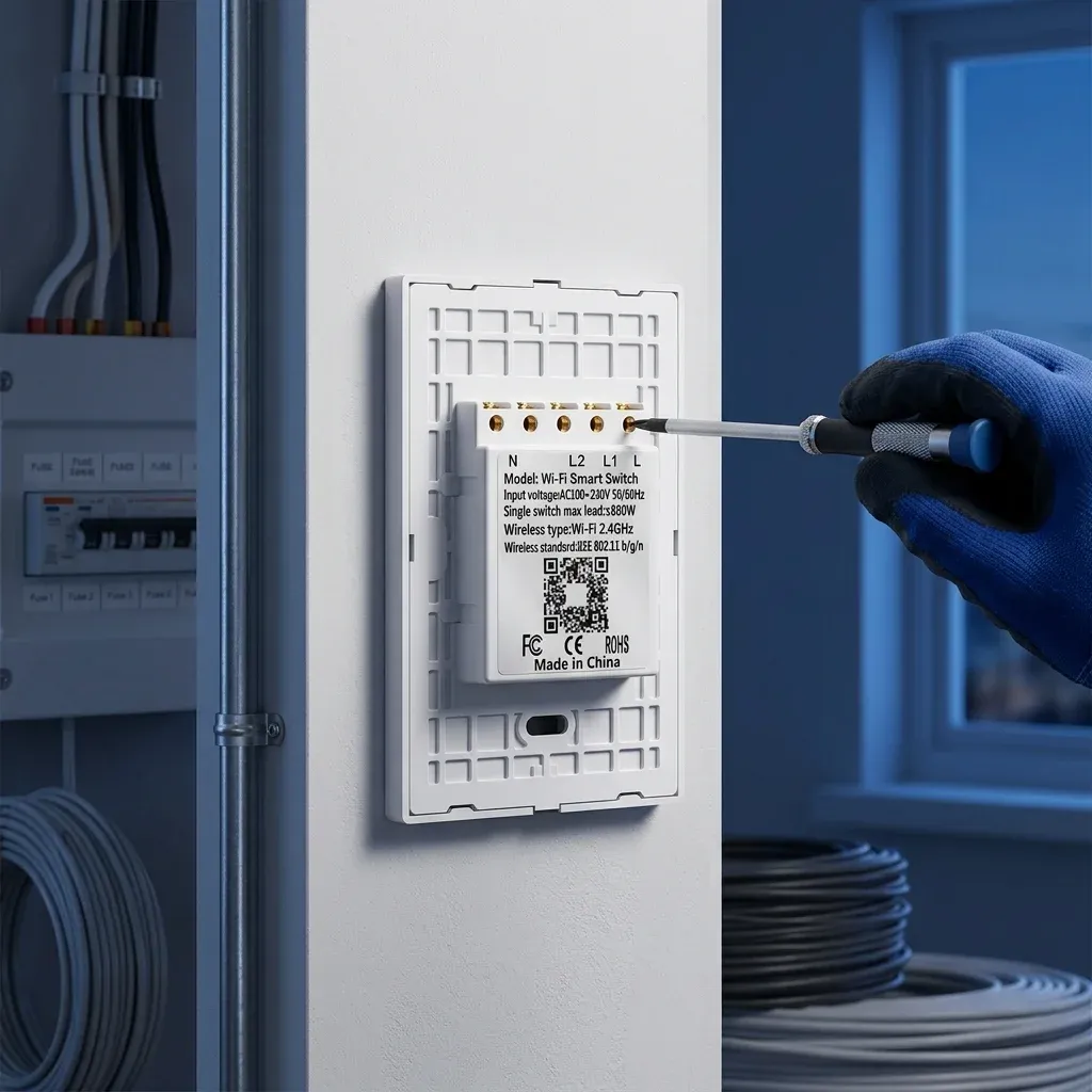 מתג מגע חכם טואיה על קיר