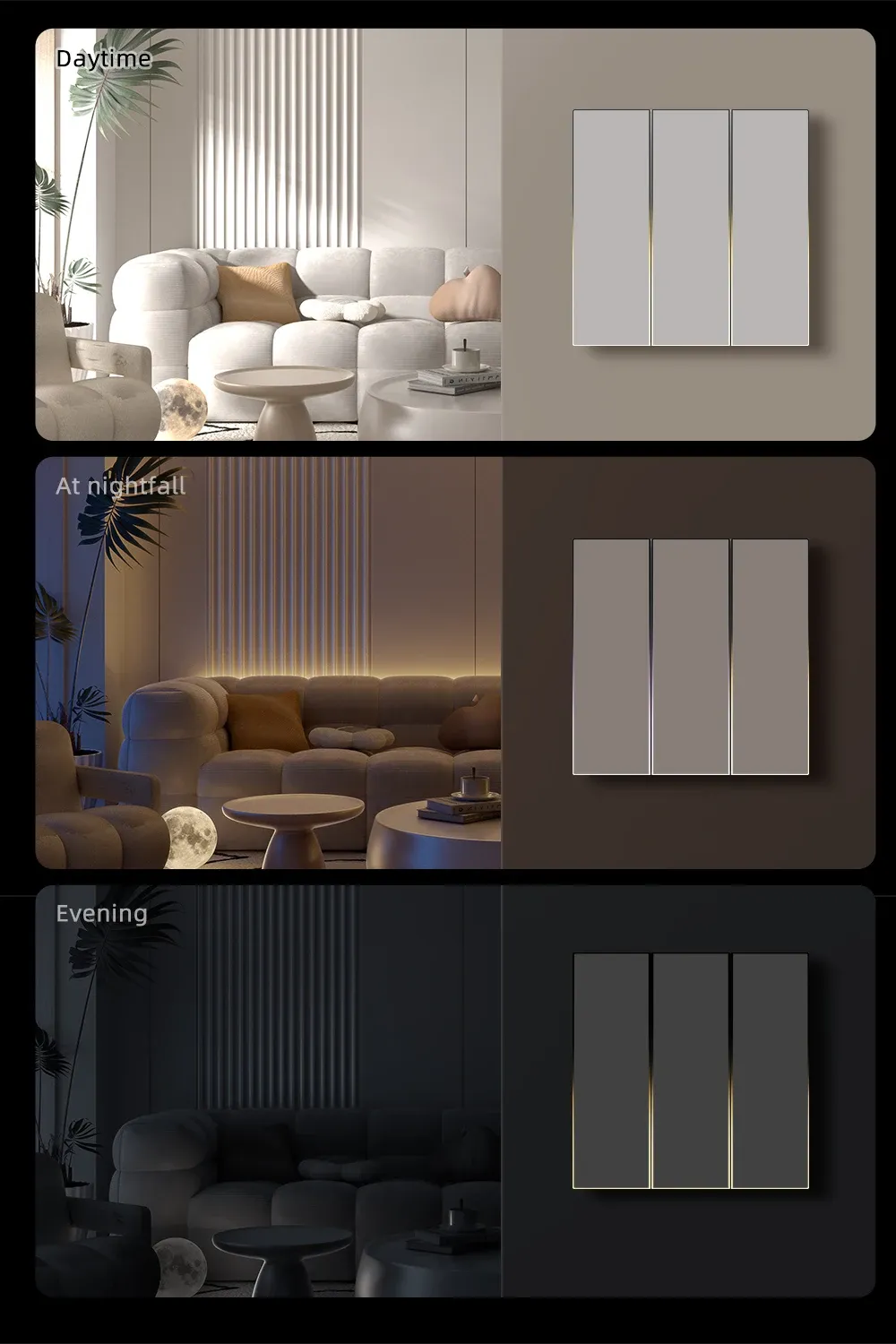 מתג תאורה חכם טואיה עם תאורת אווירה