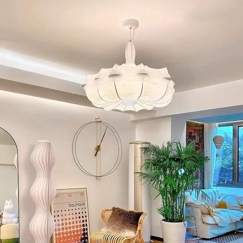 מנורה תלויה משי נורדית רכה לחדרי מגורים