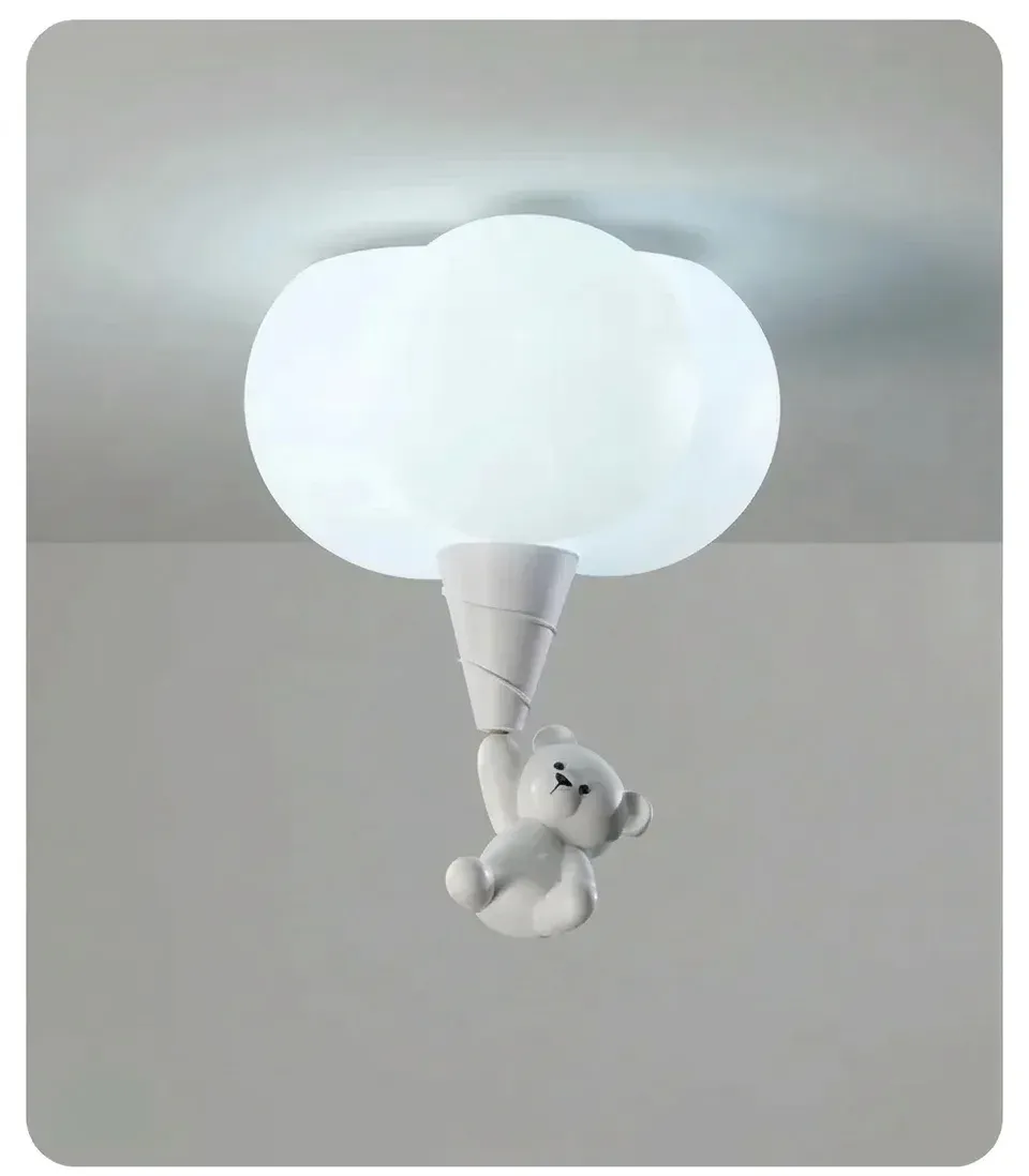 מנורת תקרה דוב ועננים לבנה